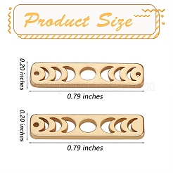 12Pcs 4 Style Brass Moon Phase Bar Links & Charms&nbsp;KK-SZ0005-45