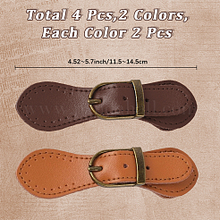 4Pcs 2 Colors Leather Toggle Buckles&nbsp;FIND-CL0001-85