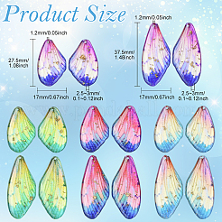 4 Sets Epoxy Resin Pendants&nbsp;RESI-CJ0005-18