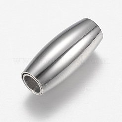 Tarnish Resistant 304 Stainless Steel Magnetic Clasps with Glue-in Ends&nbsp;STAS-F149-05P