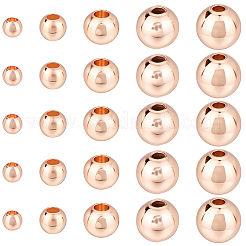500Pcs 5 Styles Rack Plating Brass Beads&nbsp;KK-BBC0023-24RG