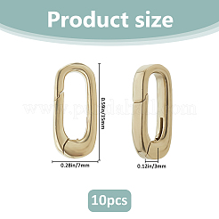 10Pcs Brass Spring Gate Rings&nbsp;KK-FH0008-17B