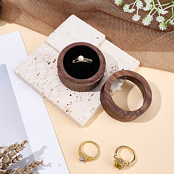 1-Slot Wood Ring Storage Boxes with Velvet Inside and Window&nbsp;CON-CL0001-28D