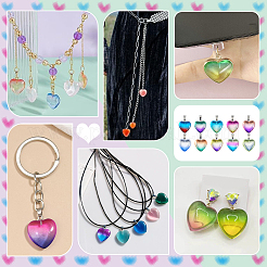 40Pcs 10 Colors Handmade Lampwork Pendants&nbsp;LAMP-PH0001-54