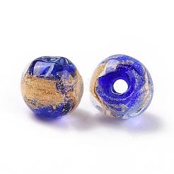 Handmade Gold Foil Glass Beads&nbsp;LAMP-C004-03