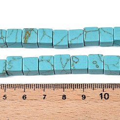 Dyed Synthetic Turquoise Beads Strands&nbsp;G-T139-8x8-43A
