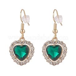 Alloy Rhinestone Heart Dangle Earrings&nbsp;EJEW-JE05149