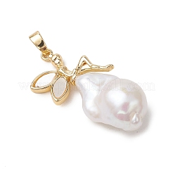 Natural Baroque Keshi Pearl Pendants&nbsp;PALLOY-JF05220-01