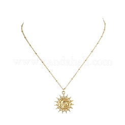 PVD Vacuum Plating 304 Stainless Steel Pendant Necklace for Girl Women&nbsp;NJEW-JN04280-01