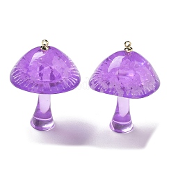 Luminous Epoxy Resin Mushroom Pendants&nbsp;X-RESI-C054-01C