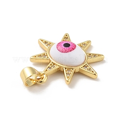 Brass Micro Pave Cubic Zirconia Pendants&nbsp;KK-B059-46G-A