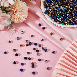 Electroplate Transparent Glass Beads Strands&nbsp;EGLA-LT0001-02C