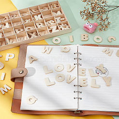 Unfinished Wood Alphabet & Flower Puzzles&nbsp;DIY-WH0366-07