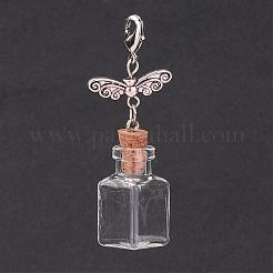 Mixed Shape Glass Bottle Big Pendants&nbsp;HJEW-JM00261