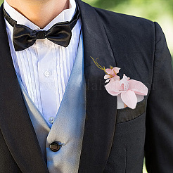 Silk Cloth Artificial Flower Boutonniere&nbsp;AJEW-DR0001-55B