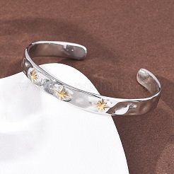 304 Stainless Steel Cuff Bangles for Women&nbsp;BJEW-P377-02A