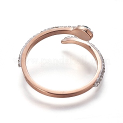 304 Stainless Steel Cuff Rings&nbsp;RJEW-E158-02RG