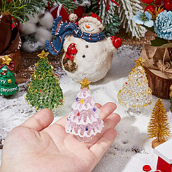 3Pcs 3 Styles Glass Christmas Tree Display Decorations&nbsp;DIY-DC0008-25