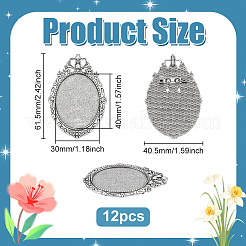 12Pcs Alloy Brooch Findings&nbsp;FIND-PH0027-62A