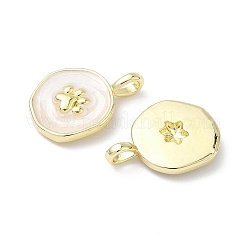 Brass Enamel Pendants&nbsp;KK-Z134-04G-02