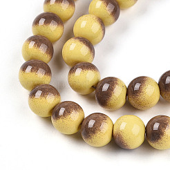 Baking Paint Glass Beads&nbsp;X1-DGLA-N012-8mm-09