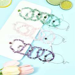 15Pcs 5 Style 3 Colors Natural Mixed Stone Beads Bracelets Sets&nbsp;BJEW-FS00018