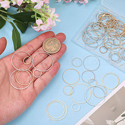 100Pcs 10 Styles Brass Round Linking Rings&nbsp;KK-CA0003-74