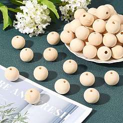 Natural Wooden Beads&nbsp;WOOD-PH0009-36