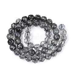 Crackle Transparent Glass Beads Strands&nbsp;GLAA-Q108-02A-01