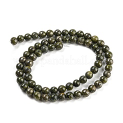 Natural Green Epidote with Pyrite Beads Strands&nbsp;G-G013-B02-01