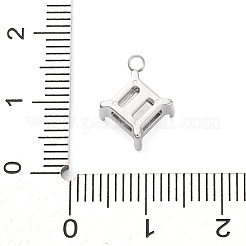 304 Stainless Steel Rhinestone Claw Settings&nbsp;STAS-U042-03B-P