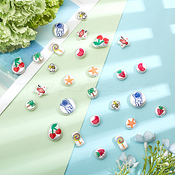 27Pcs 9 Style 3D Printed ABS Plastic Imitation Pearl Beads&nbsp;KY-NB0001-56