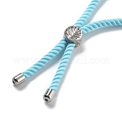 Twisted Nylon Cord Silder Bracelets&nbsp;DIY-B066-03P-13