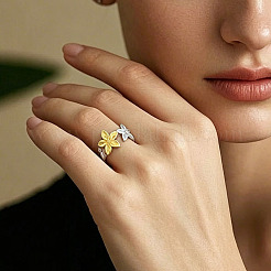 304 Stainless Steel Cuff Open Rings for Women&nbsp;WG42749-01