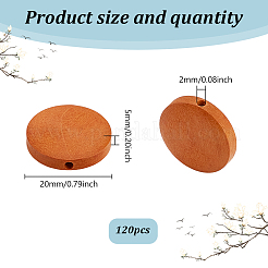 Natural Pear Wood Beads&nbsp;WOOD-GO0001-17B