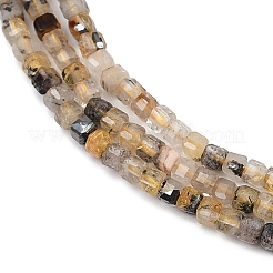 Natural Gold Rutilated Quartz Beads Strands&nbsp;G-RM2025-C28-A