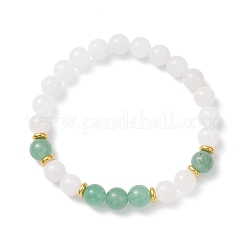 Round Natural Mixed Gemstone Beads Stretch Bracelets for Women&nbsp;BJEW-JB12760