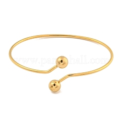Ion Plating(IP) 304 Stainless Steel Cuff Bangles&nbsp;BJEW-P331-12G