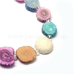 Natural Druzy Quartz Crystal Beads Strands&nbsp;G-F582-A05