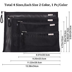 8Pcs 8 Style Nylon Mesh File Pockets&nbsp;AJEW-GF0006-44