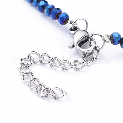 Electroplate Glass Beaded Necklaces&nbsp;NJEW-JN02793