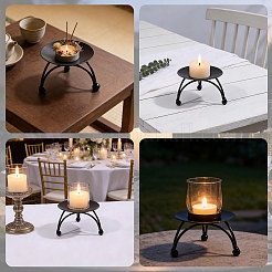 Iron Candle Holder&nbsp;AJEW-WH0077-166