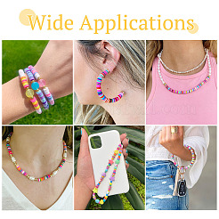 6 Strands 6 Colors Handmade Polymer Clay Bead Strands&nbsp;CLAY-TA0001-39