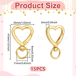 15Pcs Alloy Swivel Clasps&nbsp;FIND-UN0007-75G