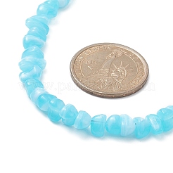 3Pcs 3 Color Acrylic Chips Beaded Chain Necklaces Set&nbsp;NJEW-JN04313