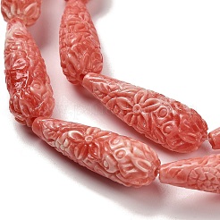 Synthetic Shell Carved Beads Strands&nbsp;SHEL-H007-03B-02