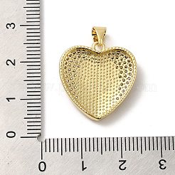 Rack Plating Brass Micro Pave Cubic Zirconia with Synthetic Opal Pendants&nbsp;KK-D088-30G