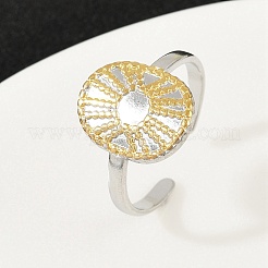 304 Stainless Steel Cuff Rings&nbsp;RJEW-H254-07GP