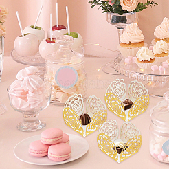 50Pcs Rose Flower Window Paper Candy Packaging Boxes&nbsp;CON-OC0001-78A