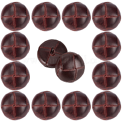 12Pcs 1-Hole Cowhide Shank Buttons&nbsp;BUTT-CL0001-06A